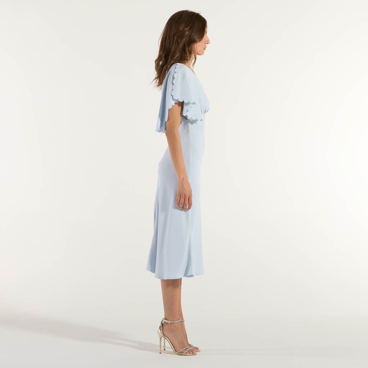Elisabetta Franchi abito in crêpe leggero azzurro