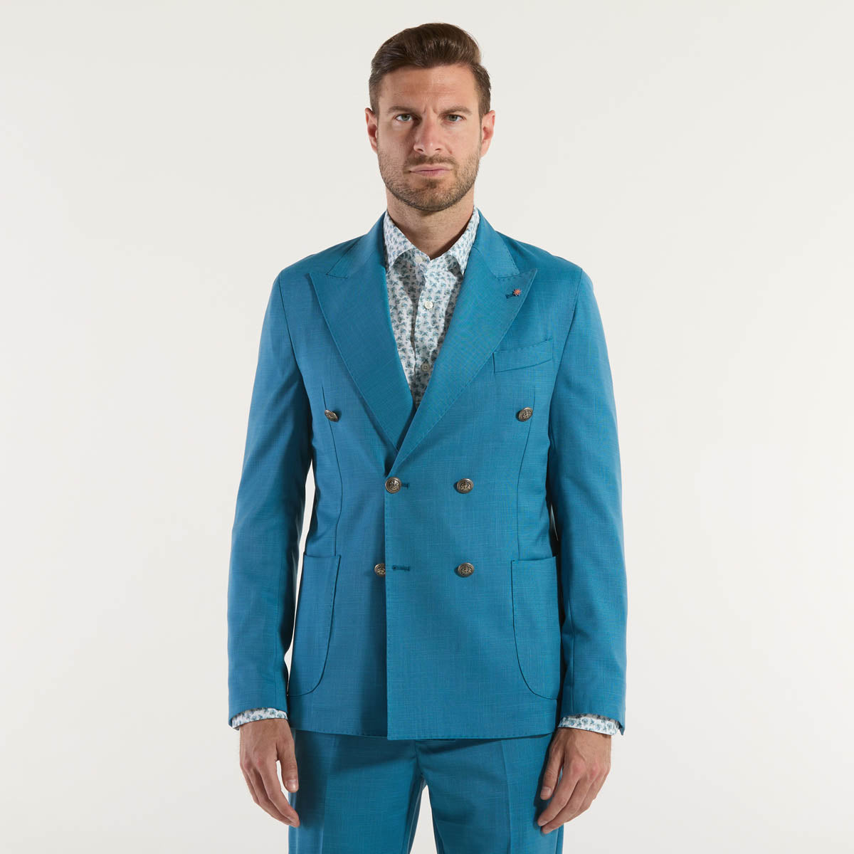 Bharnaba abito elegante doppiopetto avio