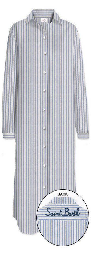 Mc2 Saint Barth camicione adeline cotone a righe