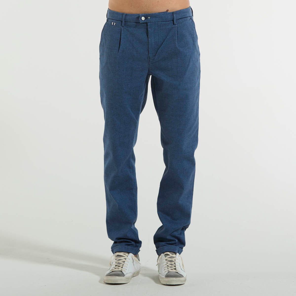 Tramarossa pantalone lavorato tessuto blu