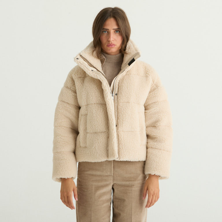 Maxmara giubbotto imbottito corto alfredo panna