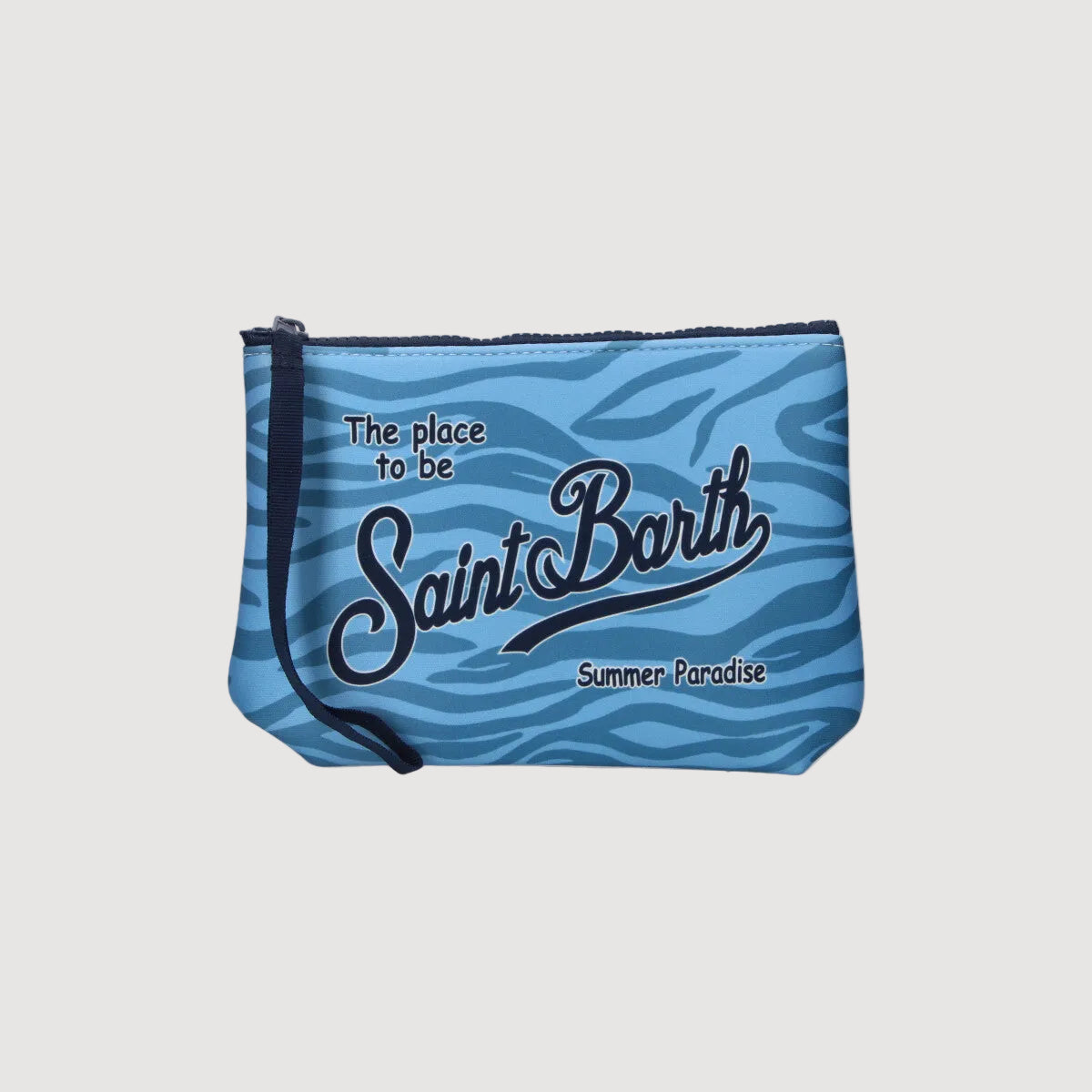 Mc2 Saint Barth pochette Aline zebra color azzurra