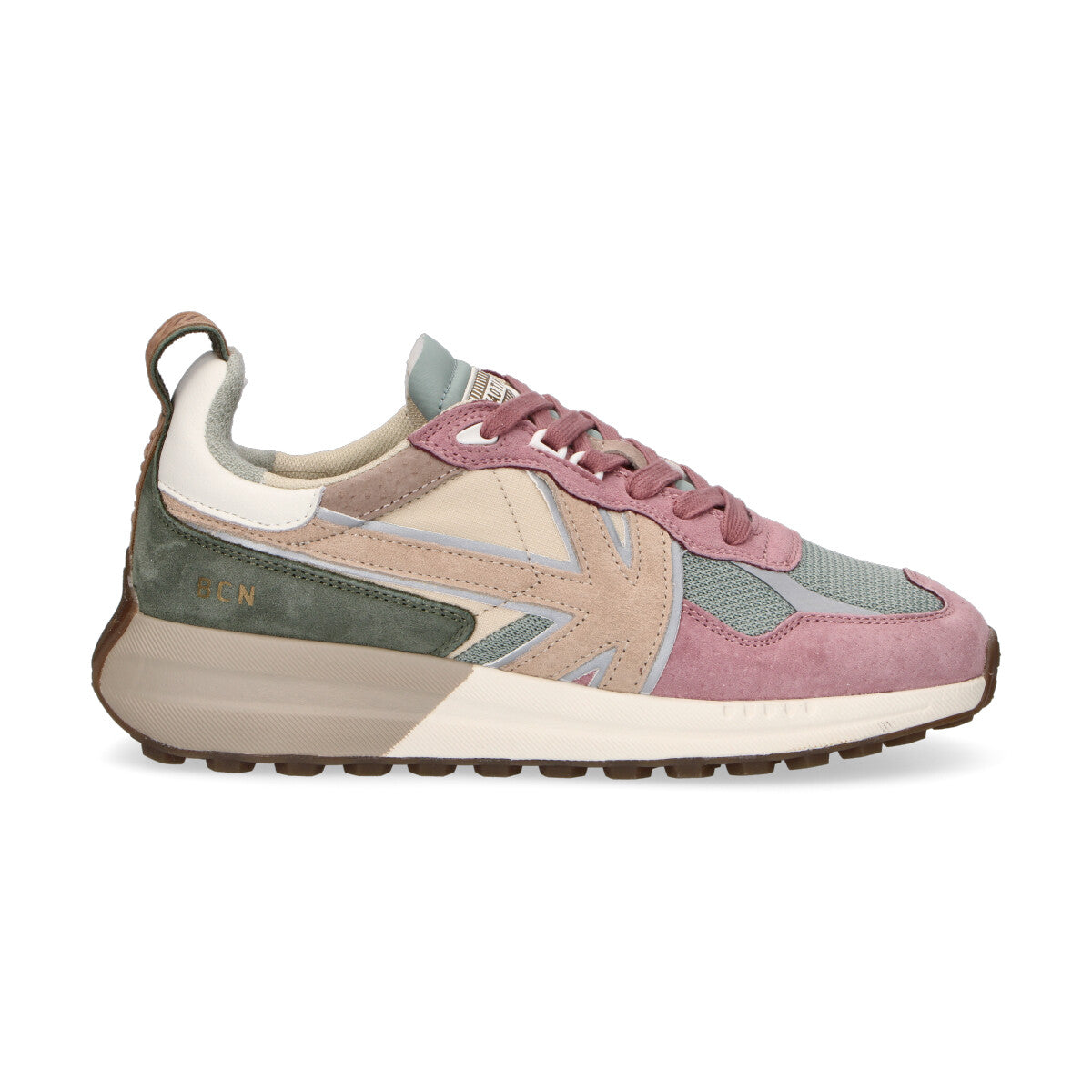 Kaotiko sneaker Detroit rosa verde beige