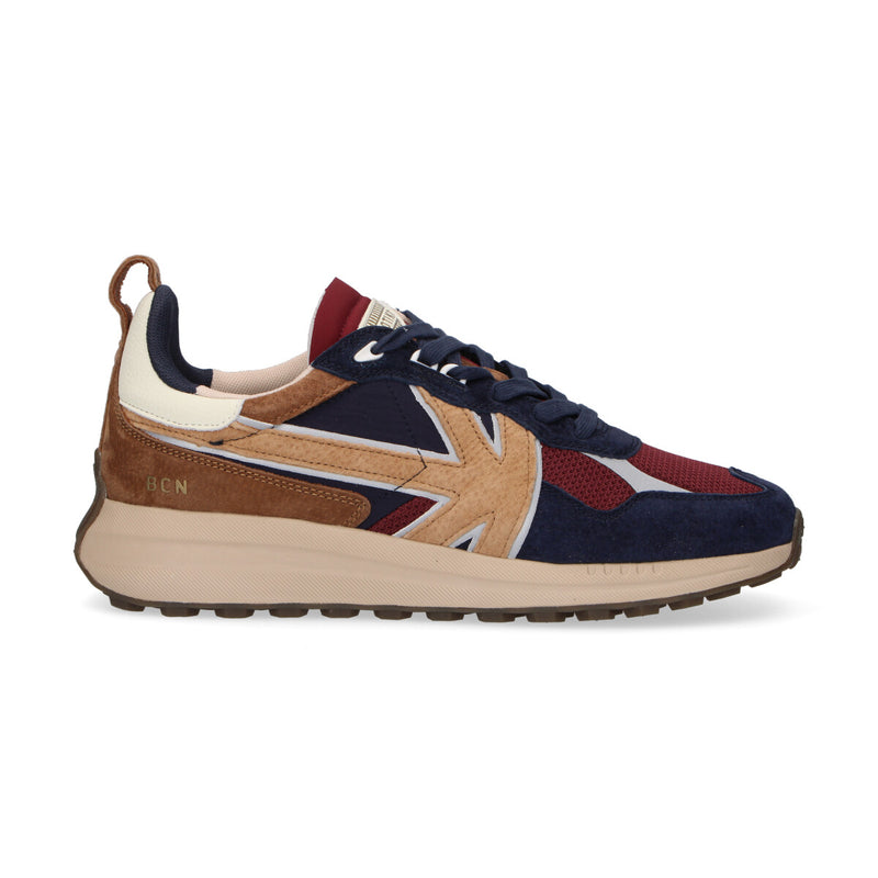 Kaotico sneaker Vancouver blu beige bordò