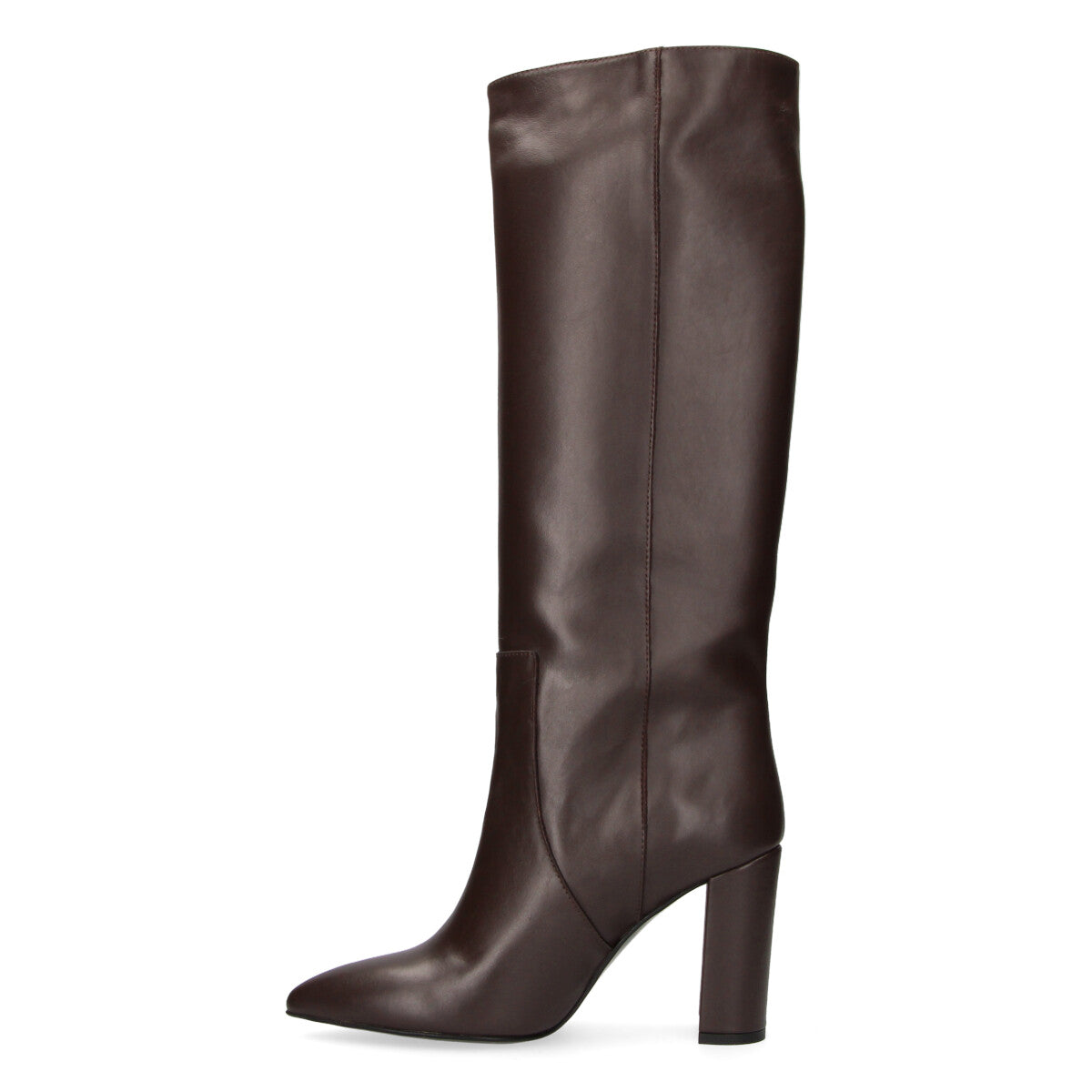 Ovyè stivale con tacco pelle testa di moro