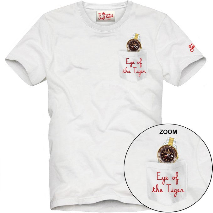Mc2 Saint Barth t-shirt eye tiger bianca