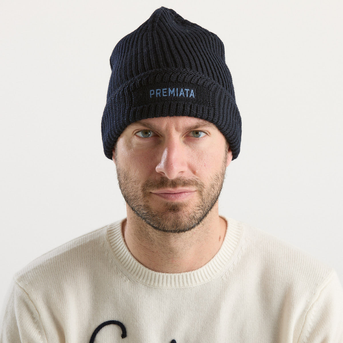 Premiata berretto logato in tessuto blu