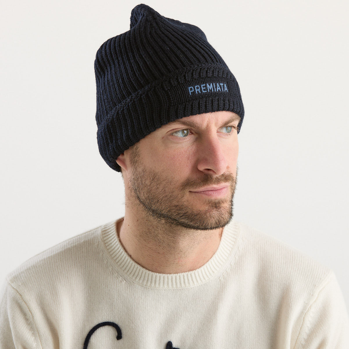 Premiata berretto logato in tessuto blu