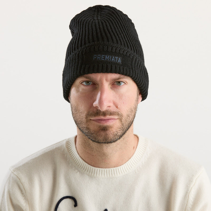 Premiata berretto logato in tessuto nero