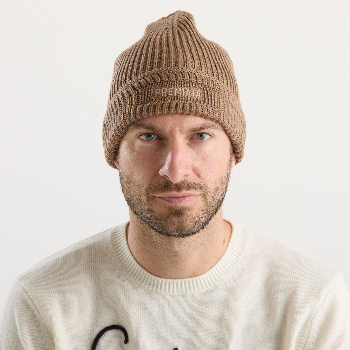 Premiata berretto logato in tessuto marrone
