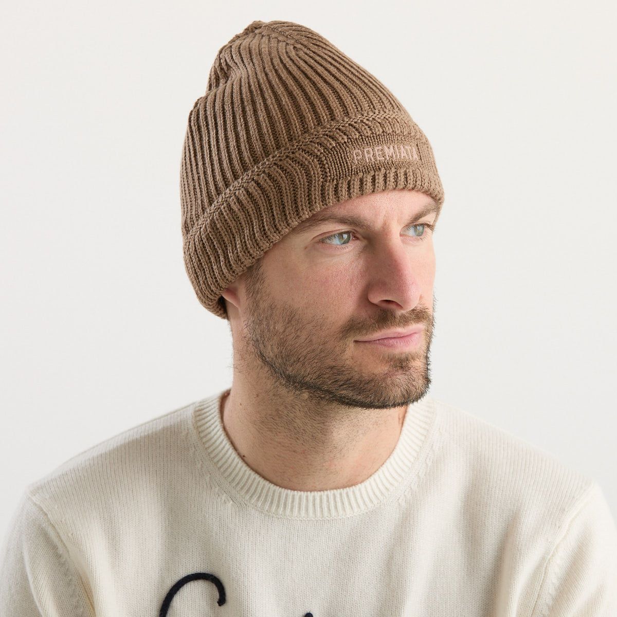 Premiata berretto logato in tessuto marrone