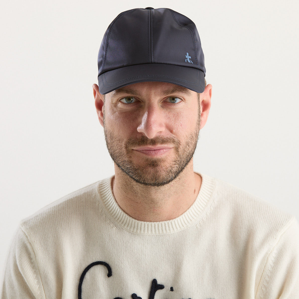 Premiata cappello con frontino logato tessuto blu