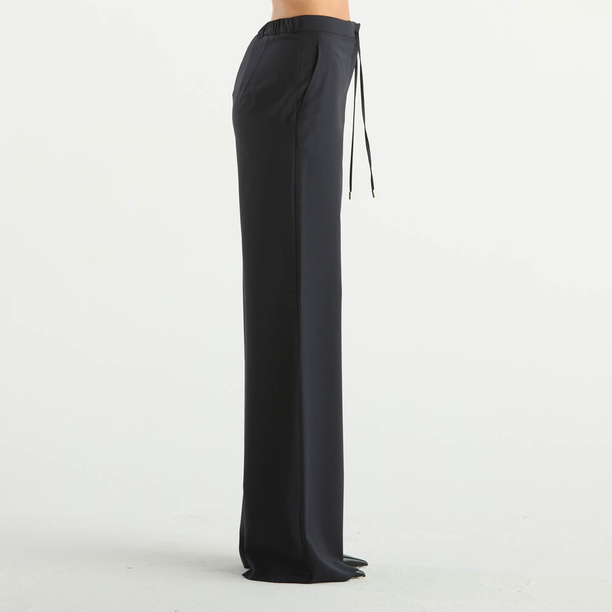 Maxmara pantalone a palazzo in tessuto blu