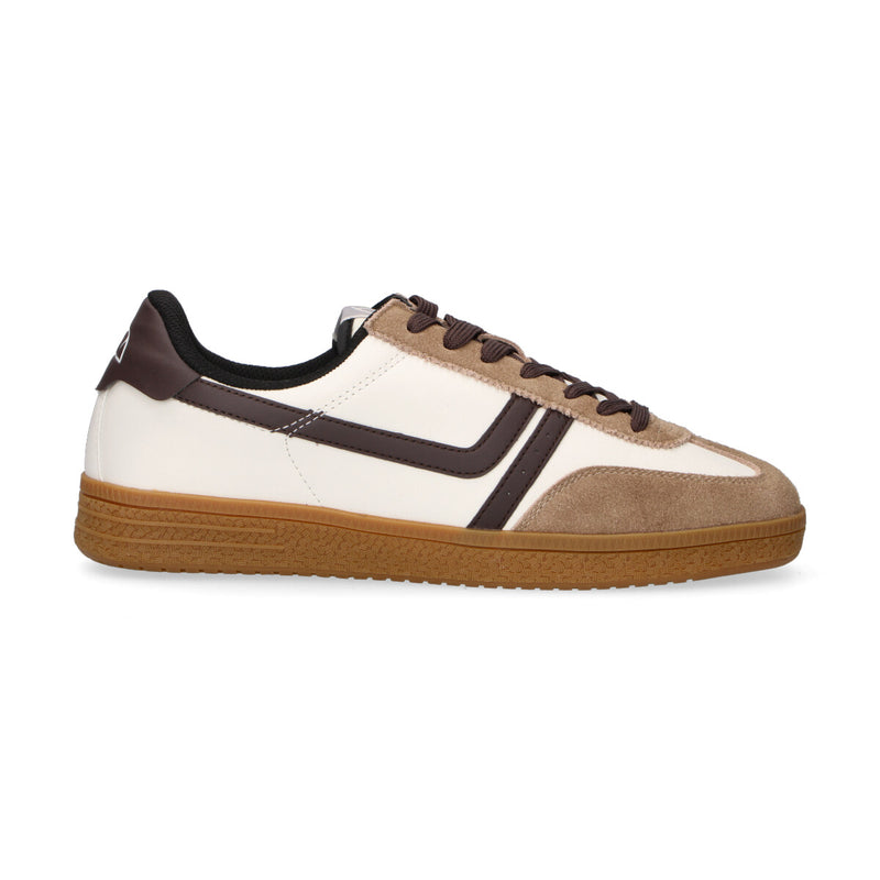 Ellesse sneaker Bermuda pelle bianca camoscio beig