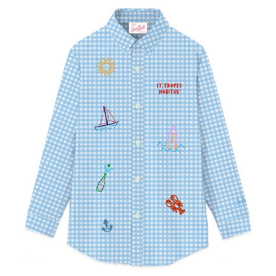 Mc2 Saint Barth camicia brigitte popeline vichy az