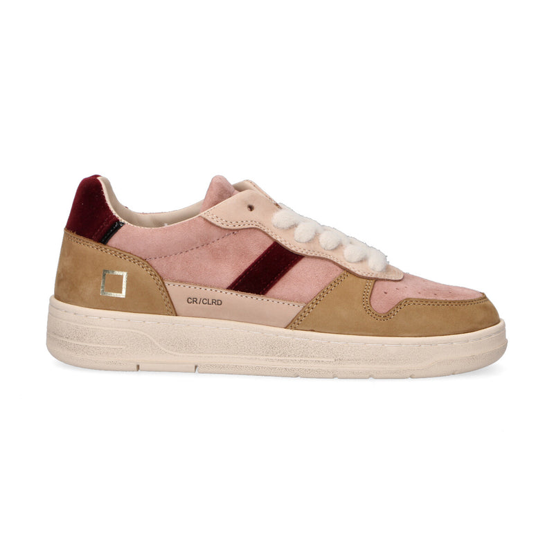 D.A.T.E. sneaker Court 2.0 camoscio rosa