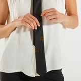 Elisabetta Franchi camicia con cravatta lettering