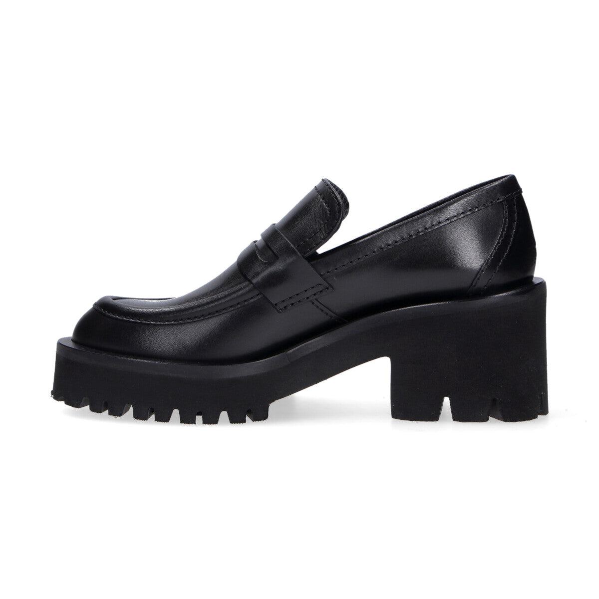 Guglielmo rotta mocassino Cady pelle nero