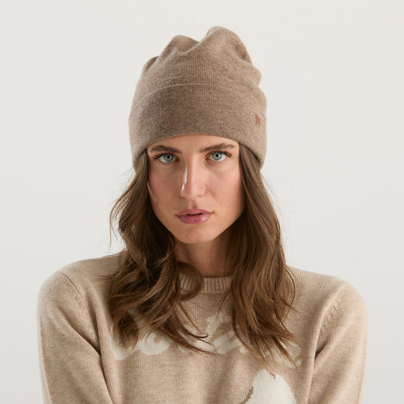 Maxmara berretto in tessuto marrone