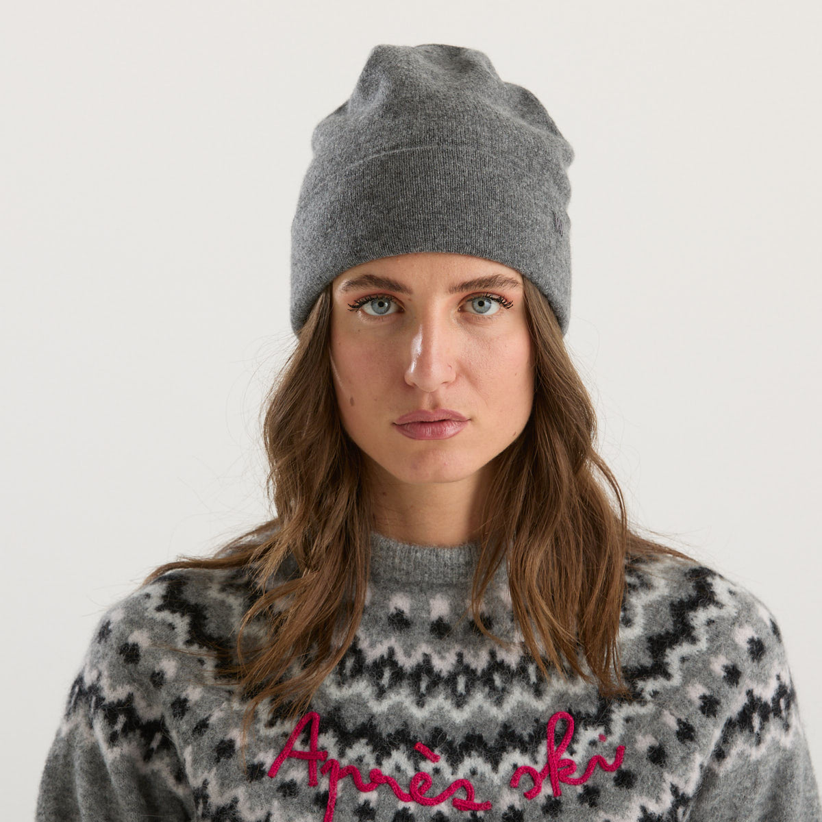 Maxmara berretto in tessuto grigio