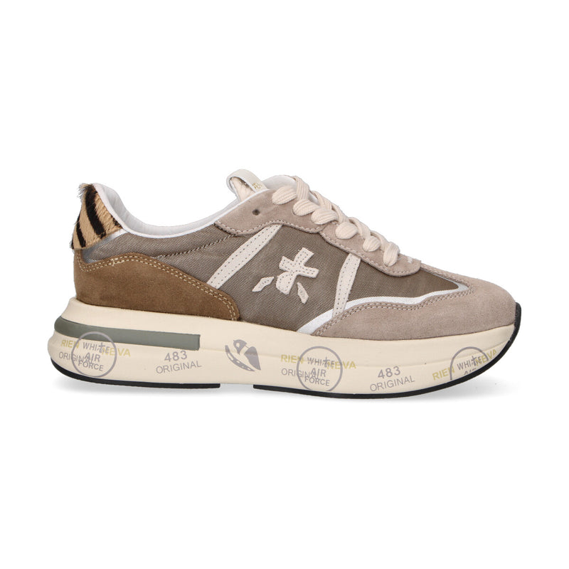 Premiata sneaker Cassie tessuto beige