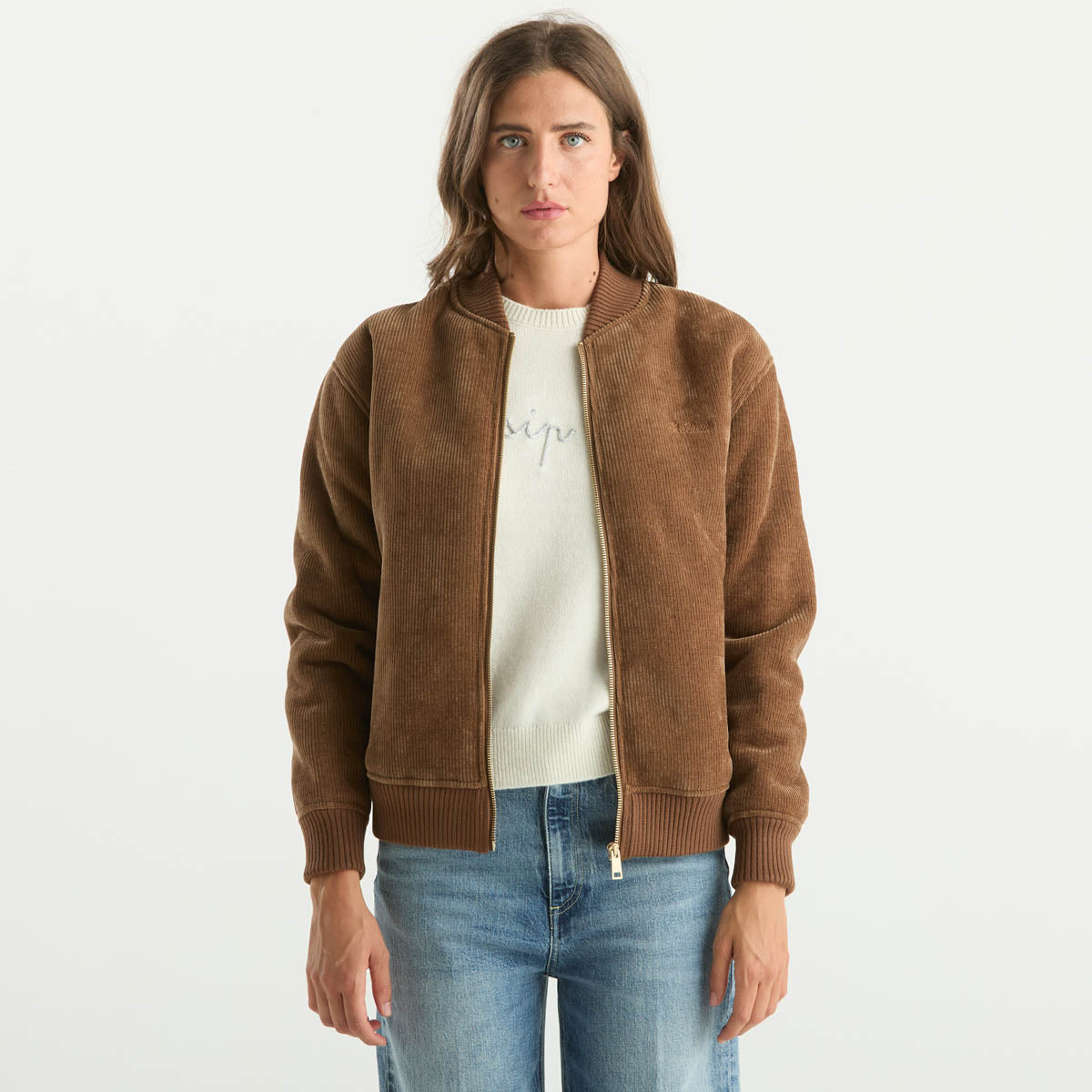 Mc2 Saint Barth bomber celia corduroy camel
