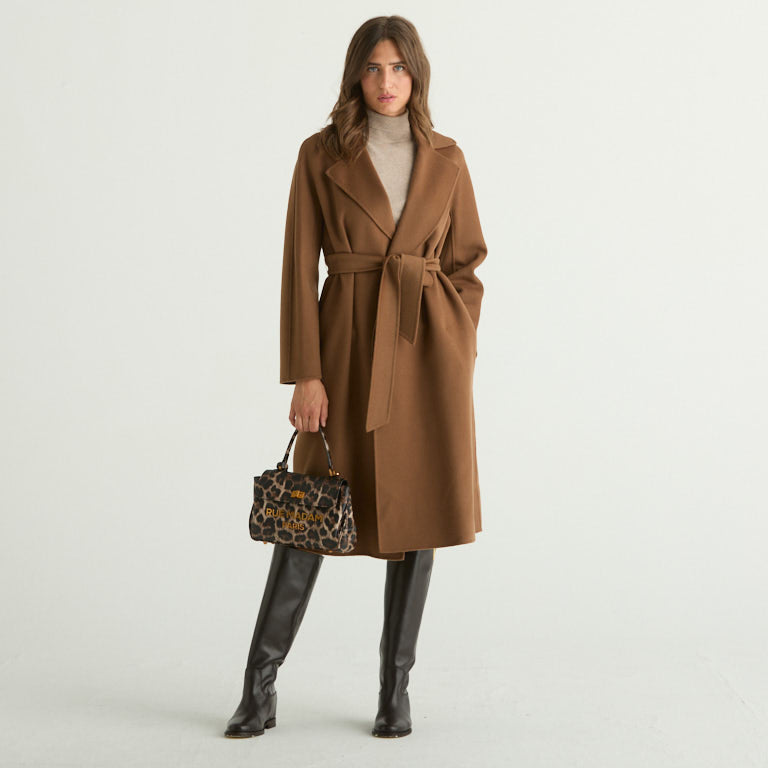 Maxmara cappotto cles in lana, cachemire e seta