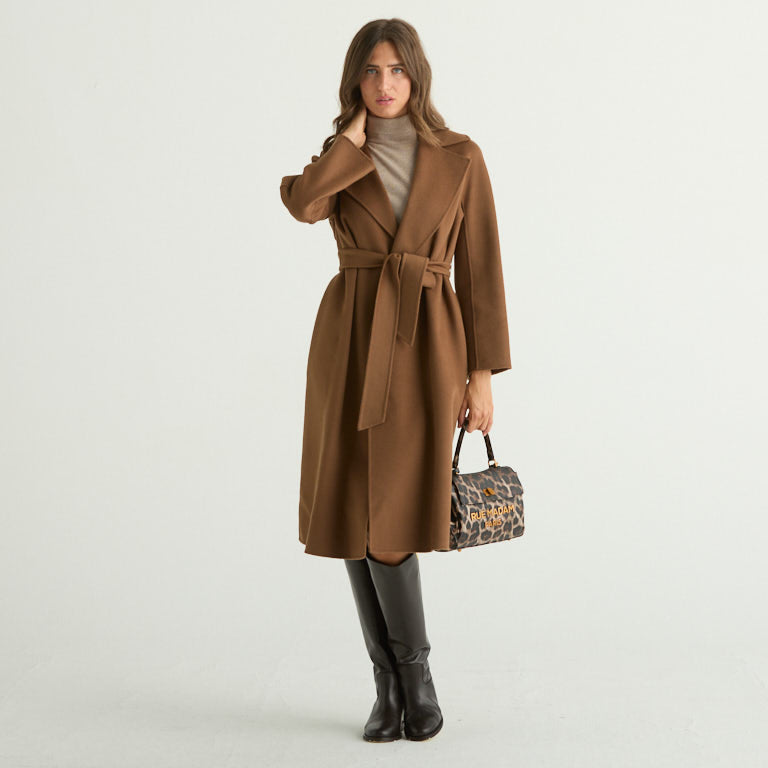 Maxmara cappotto cles in lana, cachemire e seta