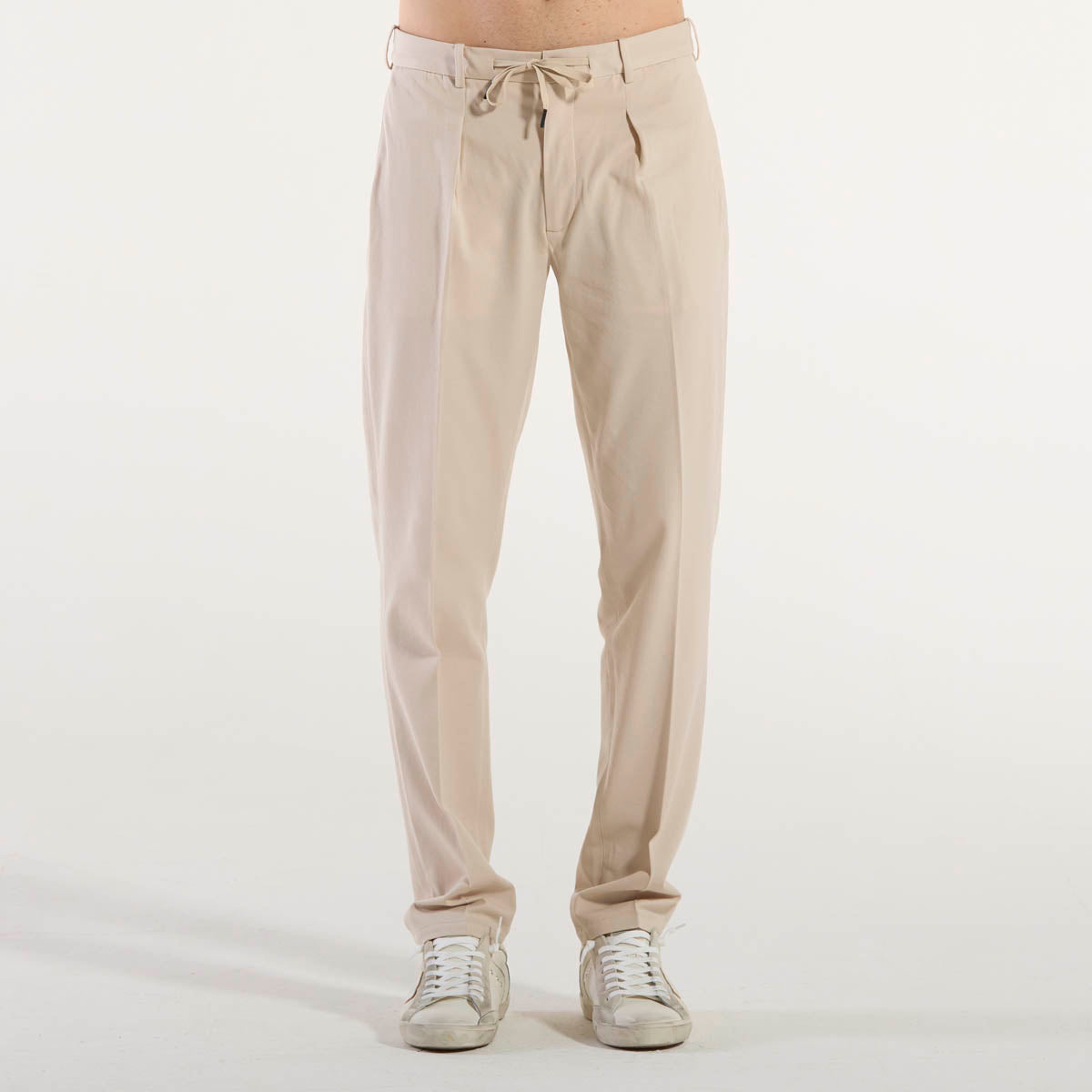 Circolo pantalone elegante tessuto beige
