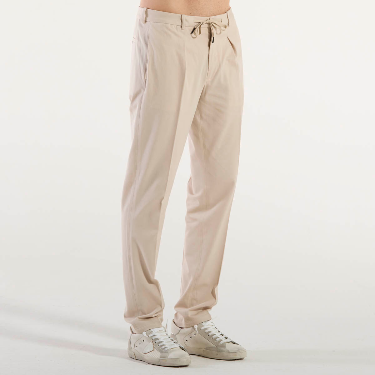Circolo pantalone elegante tessuto beige