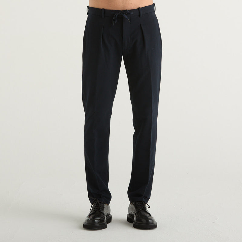 Circolo pantalone elgante in tessuto blu