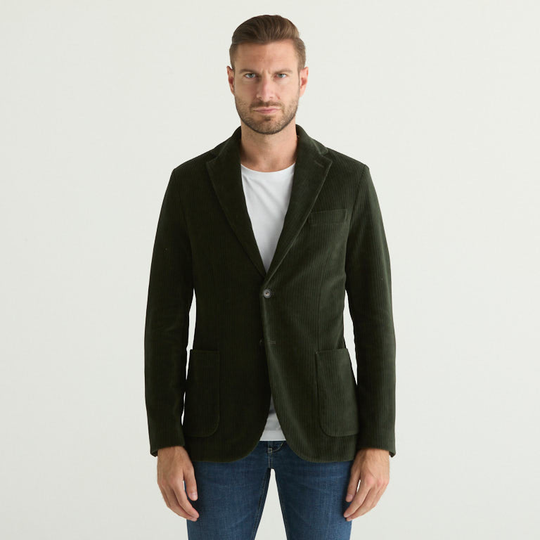 Circolo giacca in velluto a coste verde bosco