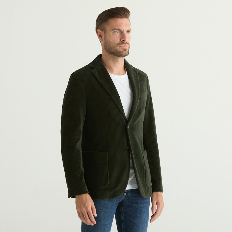 Circolo giacca in velluto a coste verde bosco