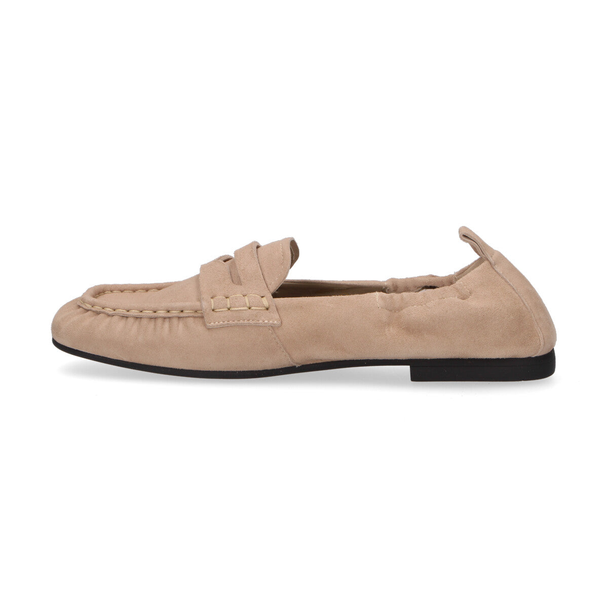 Copenhagen mocassino squadrato in camoscio beige