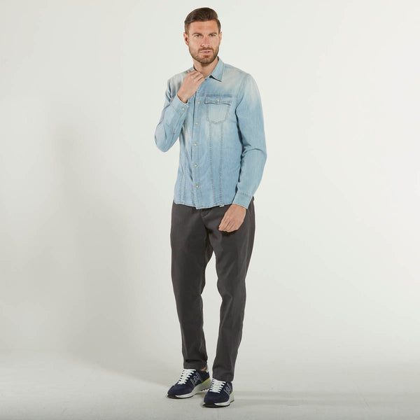 Cycle camicia in denim jeans chiaro