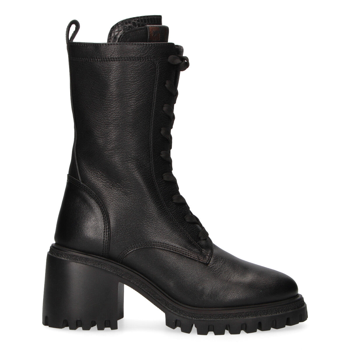 Gio+ tronchetto con lacci pelle nera