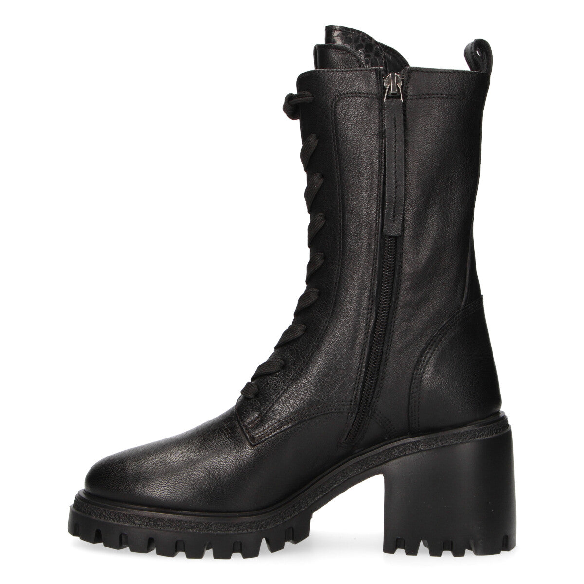 Gio+ tronchetto con lacci pelle nera