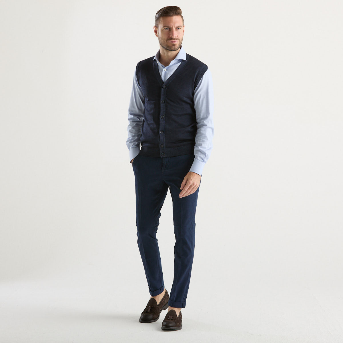 Daniele Fiesoli gilet in tessuto blu