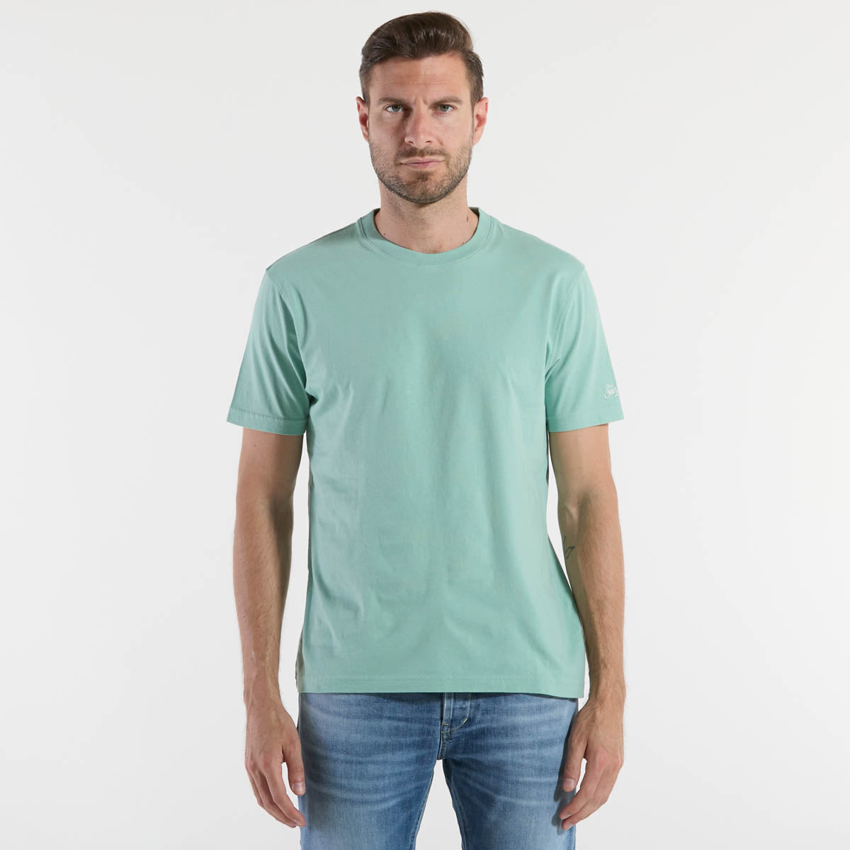 Mc2 Saint Barth t-shirt tinta unita verde acqua