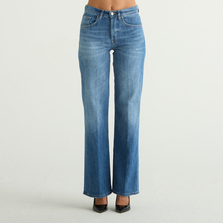 Dondup jeans jacklyn a zampa denim chiaro