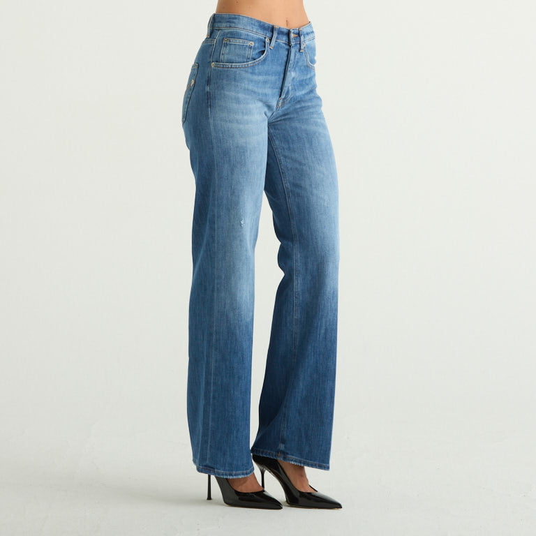 Dondup jeans jacklyn a zampa denim chiaro