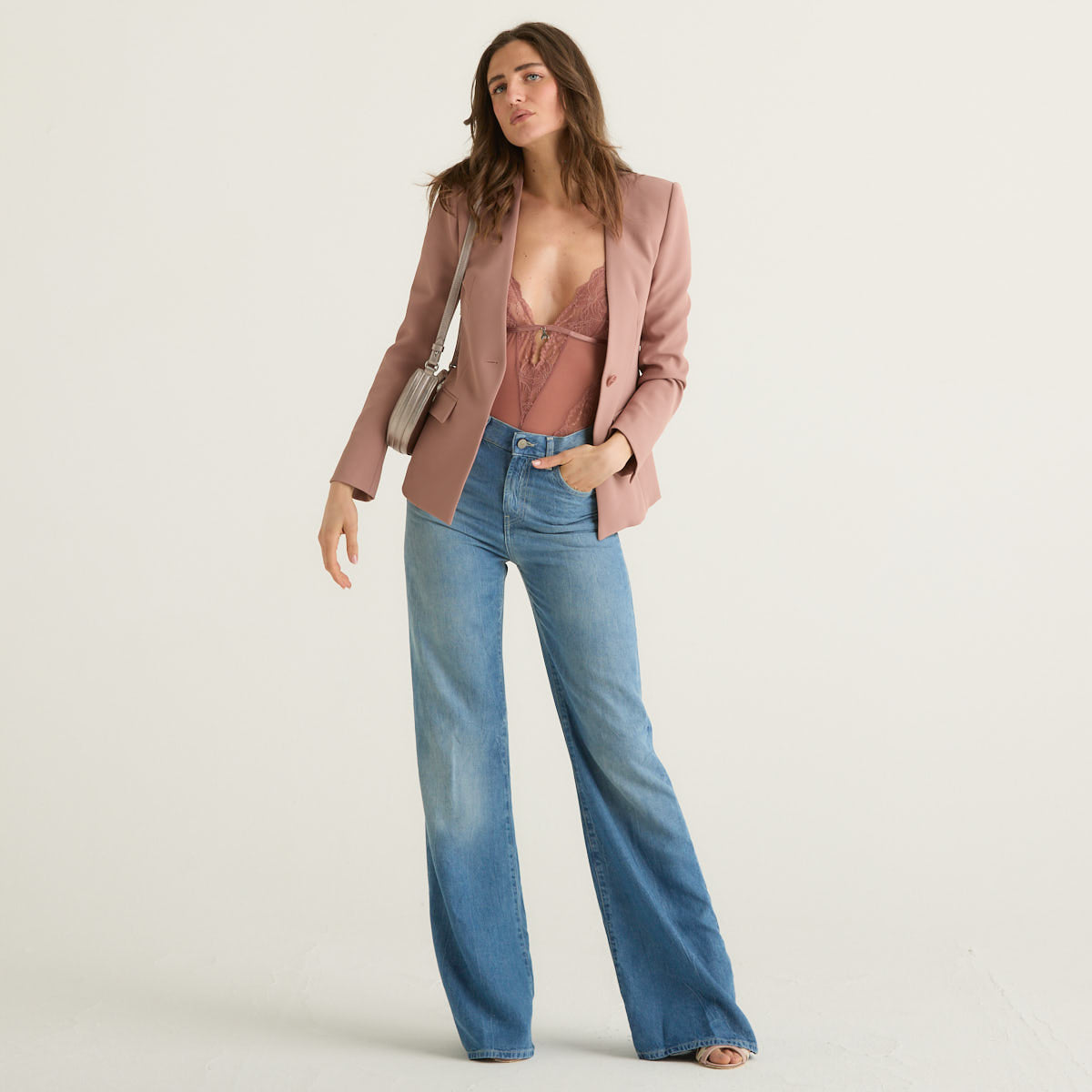 Dondup pantalone Amber in tessuto blu