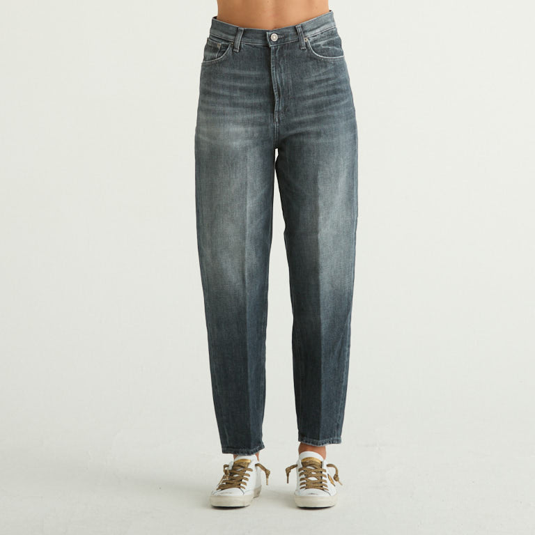 Dondup jeans bessie in denim grigio