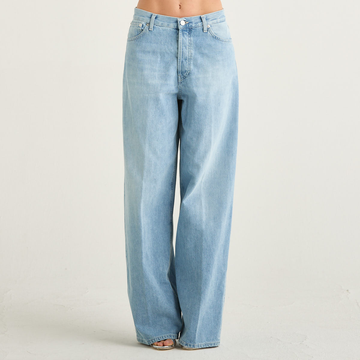 Dondup jeans dakota a palazzo denim chiaro
