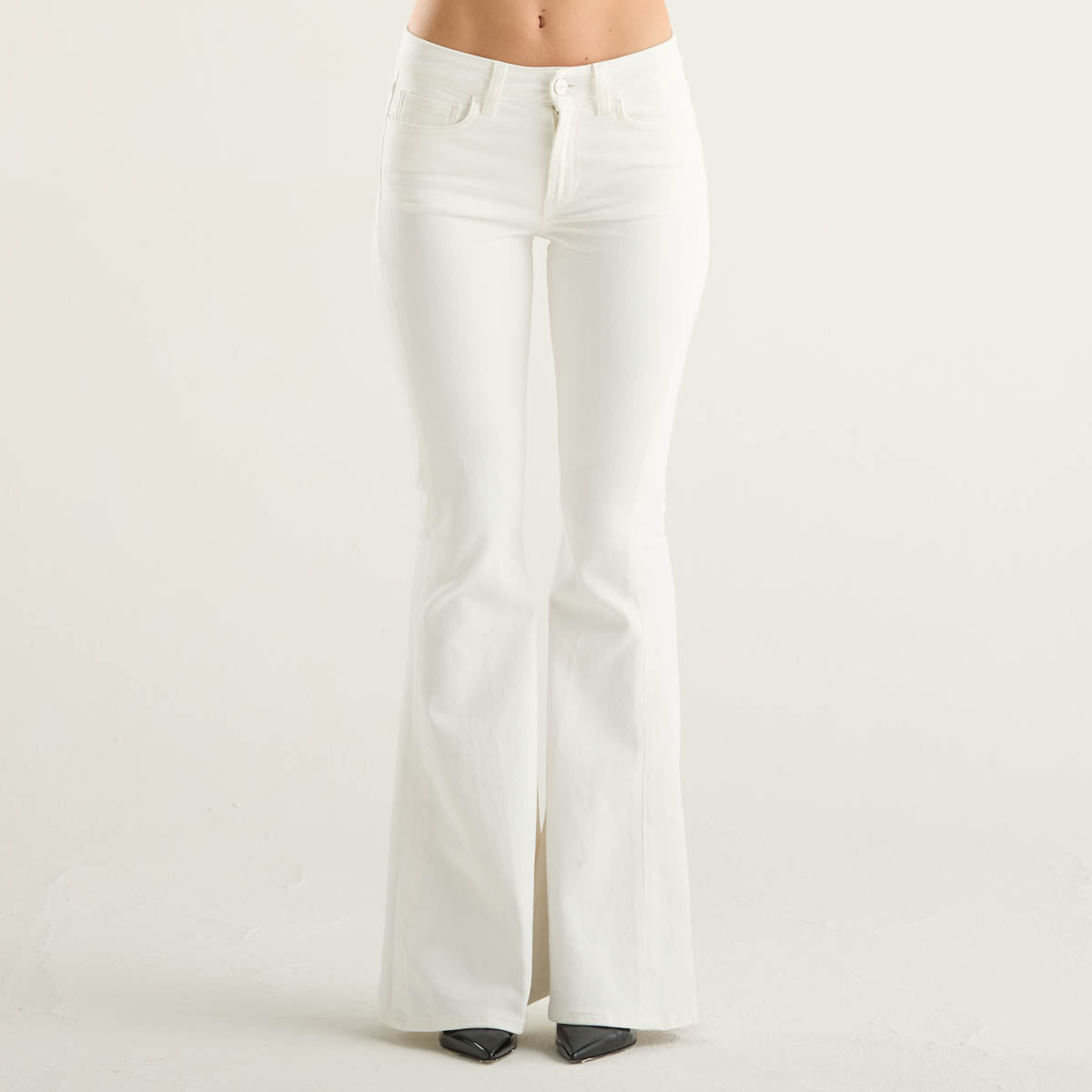 DonDup jeans Karen bianco a zampa