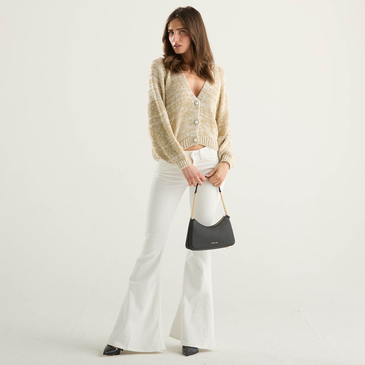 DonDup jeans Karen bianco a zampa