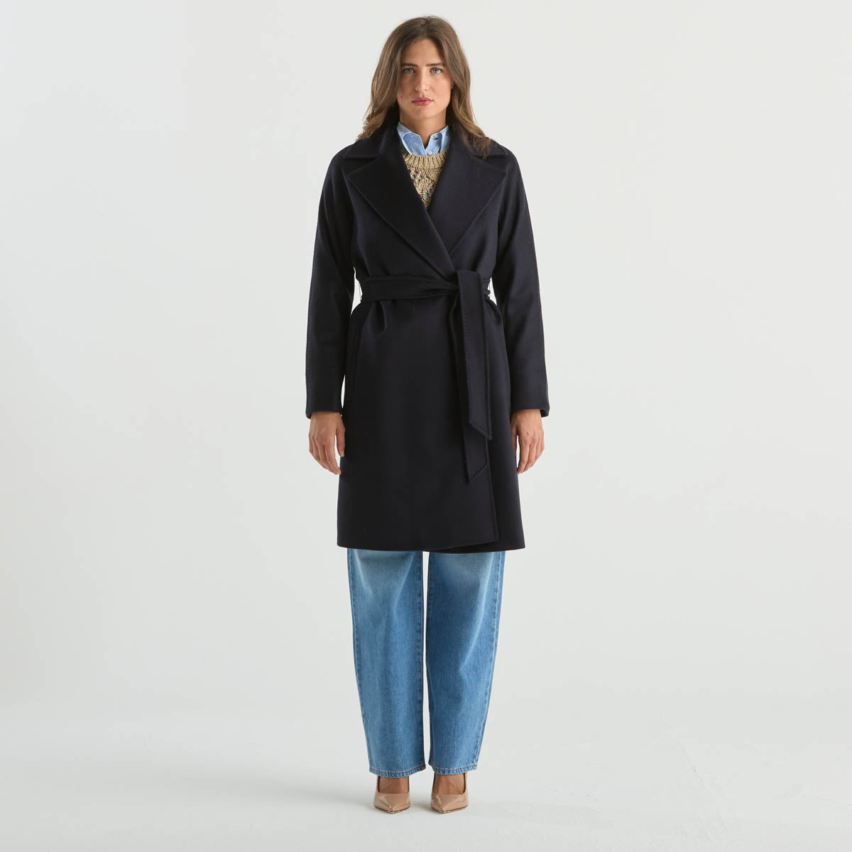 Maxmara cappotto dravenna in lana blu