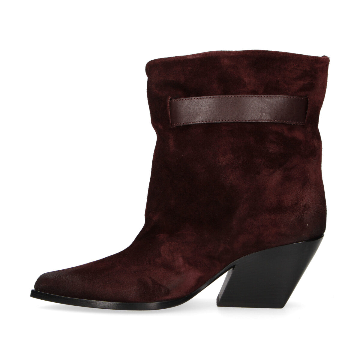 Elena Iachi tronchetto fibbia in camoscio bordeaux