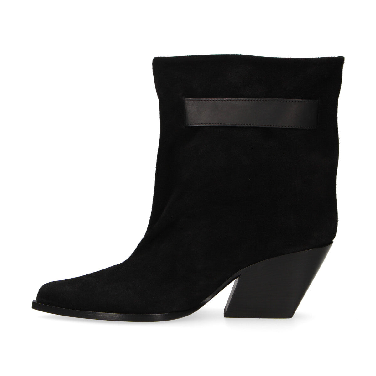 Elena Iachi tronchetto fibbia in camoscio nero