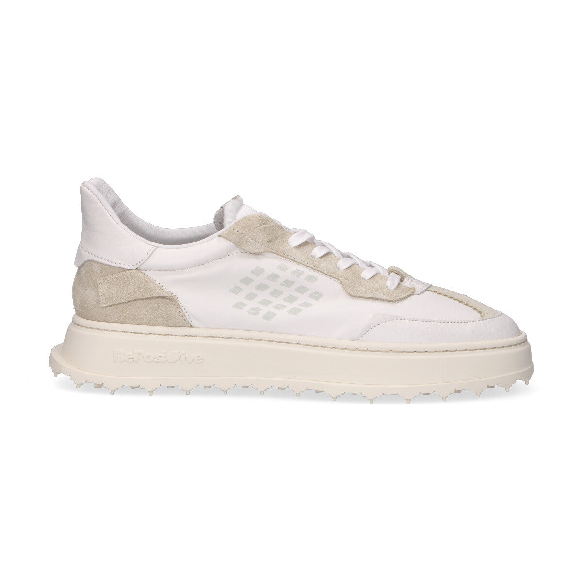 BePositive sneaker Cuprace pelle bianca
